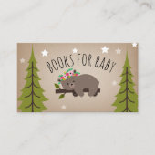 Sleepy Bear Cub Mountains Girl Buchanfrage Begleitkarte (Vorderseite)