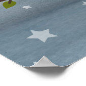 Sleepy Bear Cube Aquarell Floral Baby Kinderzimmer Poster (Ecke)