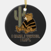 Sleepy Bear Desert Humor Illustration Keramik Ornament (Vorne)
