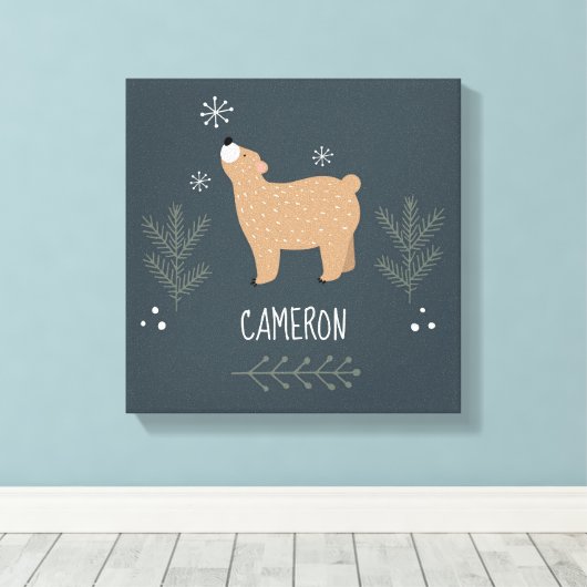 Sleepy Bear Leinwanddruck (Insitu (Holzboden))