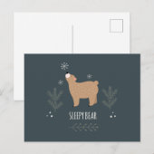 Sleepy Bear Postkarte (Vorne/Hinten)