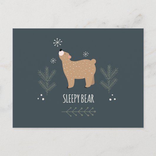 Sleepy Bear Postkarte (Vorderseite)