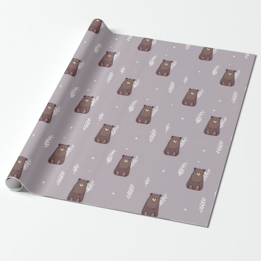 Sleepy Bear Spring Wrapping Paper Geschenkpapier (Ungerollt)