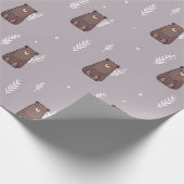 Sleepy Bear Spring Wrapping Paper Geschenkpapier (Ecke)