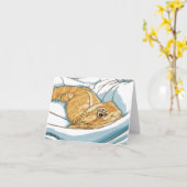 Sleepy Beardie Bartdeddragon leere Grußkarte Karte (Gelbe Blume)