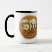 Sleepy Bee Morning Buzz mit schwarzem Griff Tasse (Links)
