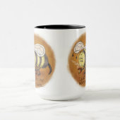 Sleepy Bee Morning Buzz mit schwarzem Griff Tasse (Zentrum)