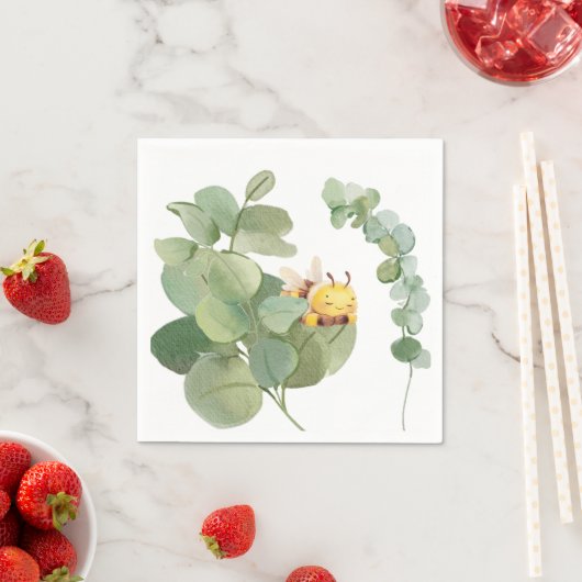 Sleepy Bee Paper Napkins Serviette (Beispiel)