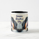 Sleepy Bernese Mountain Dog Portrait Tasse (Zentrum)