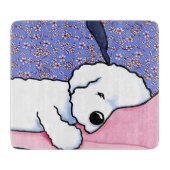 Sleepy Bichon Schneidebrett (Vorderseite)