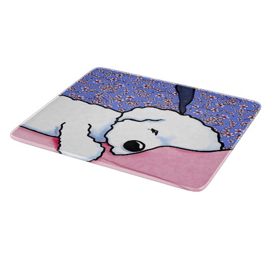 Sleepy Bichon Schneidebrett (Ecke)