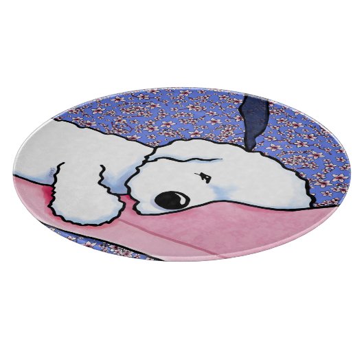 Sleepy Bichon Schneidebrett (Ecke)