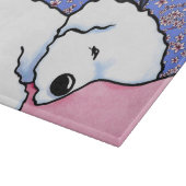 Sleepy Bichon Schneidebrett (Ecke)
