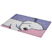 Sleepy Bichon Schneidebrett (Ecke)