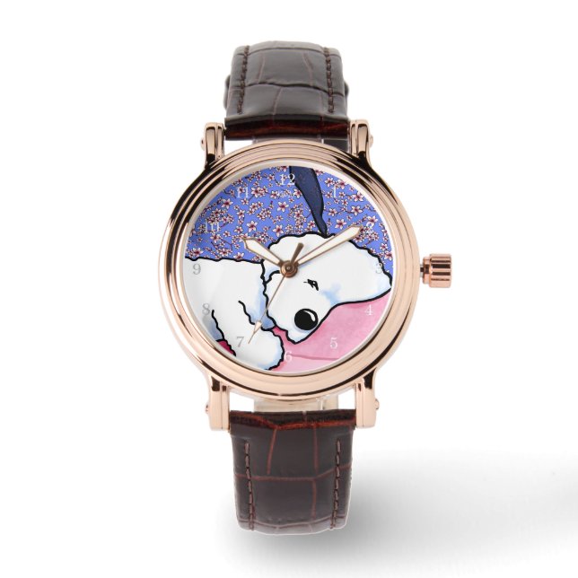 Sleepy Bichon Watch Armbanduhr (Vorderseite)