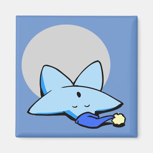 Sleepy Blue Star Magnet (Vorne)
