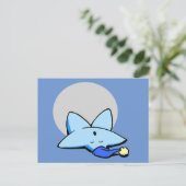 Sleepy Blue Star Postcard Postkarte (Stehend Vorderseite)
