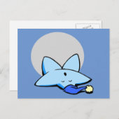 Sleepy Blue Star Postcard Postkarte (Vorne/Hinten)