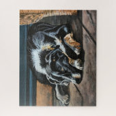 Sleepy Border Collie Puzzle (Vertikal)
