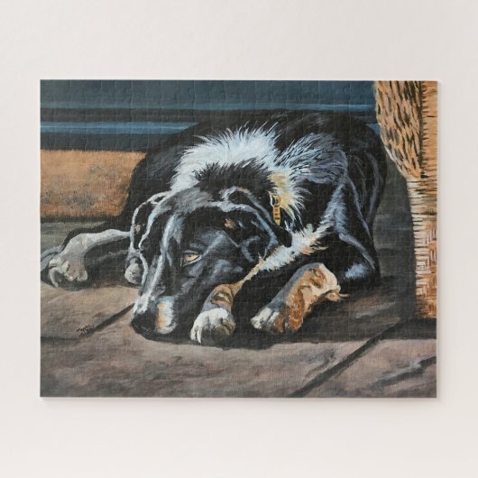 Sleepy Border Collie Puzzle (Horizontal)