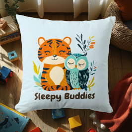 Sleepy Buddies Tiger & Owl | Gemütliche Tierfreund Kissen
