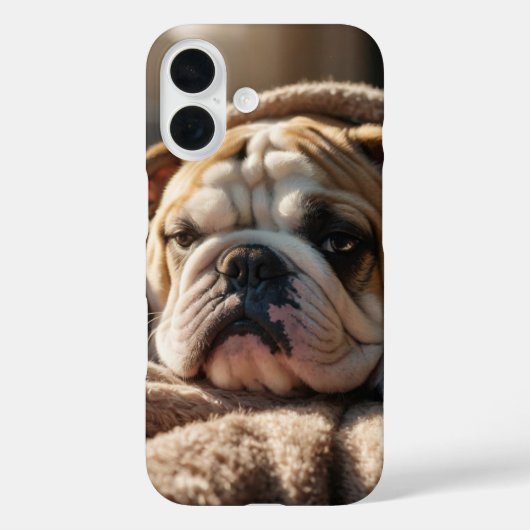 Sleepy Bulldog Case-Mate iPhone Hülle (Rückseite)