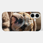 Sleepy Bulldog Case-Mate iPhone Hülle (Rückseite (Horizontal))