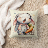 Sleepy Bunny Rabbit Throw Kissen (Decke)