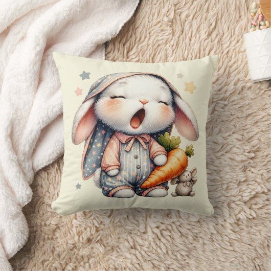 Sleepy Bunny Rabbit Throw Kissen (Decke)