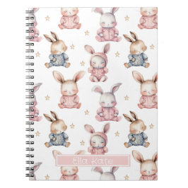Sleepy Bunny Rabbits Custom Notebook Notizblock