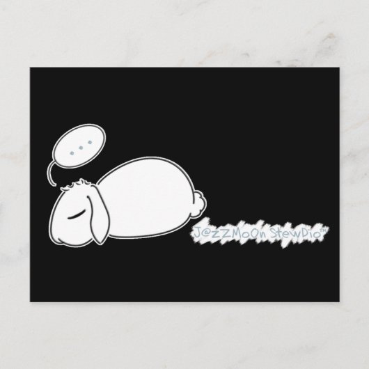 Sleepy Bunny Stewie Postcard Postkarte (Vorderseite)