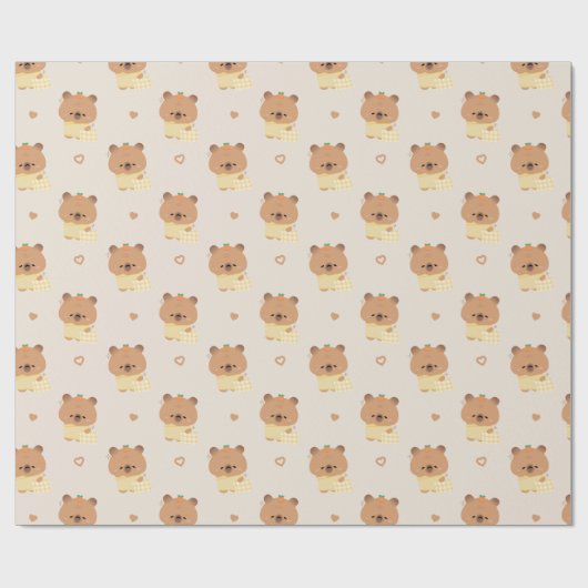 Sleepy Capybara Geschenkpapier (Flach)