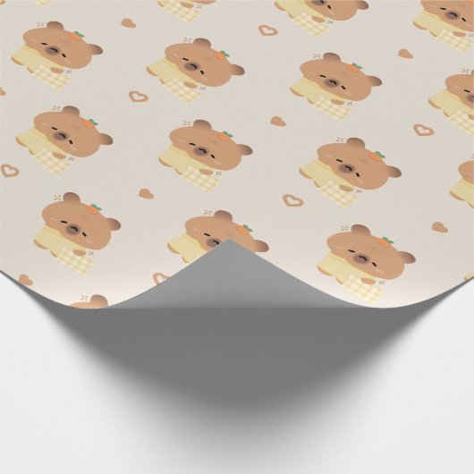 Sleepy Capybara Geschenkpapier (Ecke)