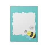 Sleepy Cartoon Bumblebee Notizblock (Rotiert)