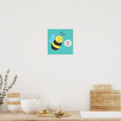 Sleepy Cartoon Bumblebee Poster (Küche)