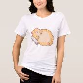 Sleepy Cat Aesthetic Tri-Blend Shirt (Vorderseite)