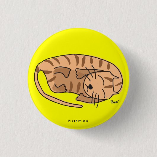 Sleepy Cat Button (Vorderseite)