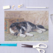 Sleepy Cat ・ Henriette Ronner-Knip (1821-1909) Seidenpapier (Handwerk)