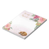 Sleepy Cat Illustration Girl Daily Activity Notes Notizblock (Rotiert)