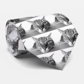 Sleepy Cat Krawatte (Gerollt)