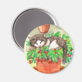 Sleepy Cat Magnet (Vorderseite/Rückseite)