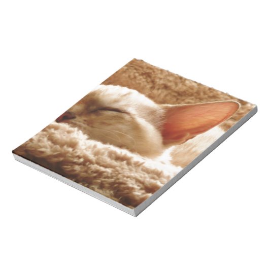 Sleepy Cat Notizblock (Rotiert)