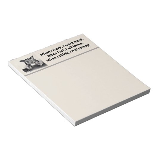 Sleepy Cat Notizblock (angewinkelt)