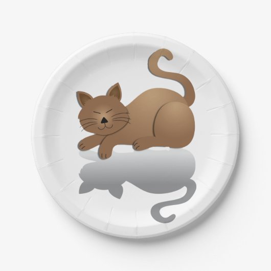 Sleepy Cat Pappteller (Vorderseite)