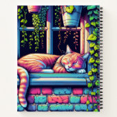 Sleepy Cat Personalisierte Notizblock (Rückseite)