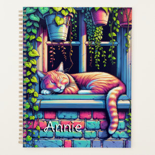 Sleepy Cat Personalisierte Planer