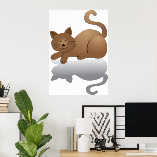 Sleepy Cat Poster (Heimbüro)