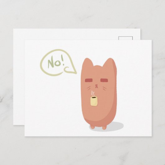 Sleepy Cat Postkarte (Vorne/Hinten)