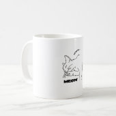 Sleepy Cat Simple Modern HandGezeichnet Design Tas Kaffeetasse (Vorderseite Links)