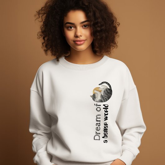 Sleepy Cat Sweatshirt personalisiertes Geschenk fü